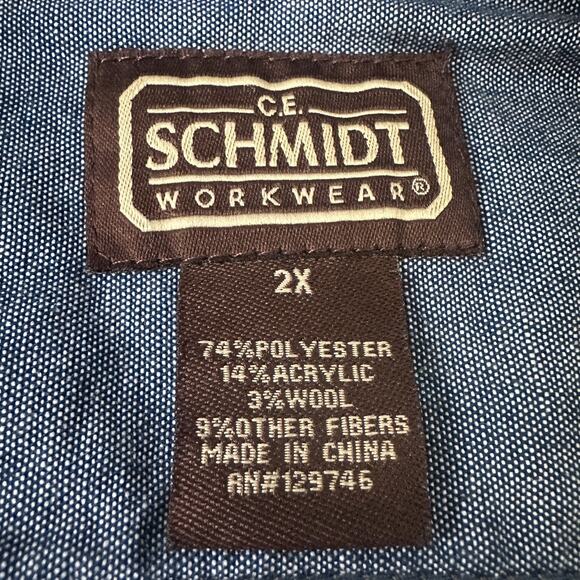 C.E. Schmidt Workwear Aztec Flannel Fleece Shirt Jacket Men’s 2X Shacket Multi - Picture 6 of 9